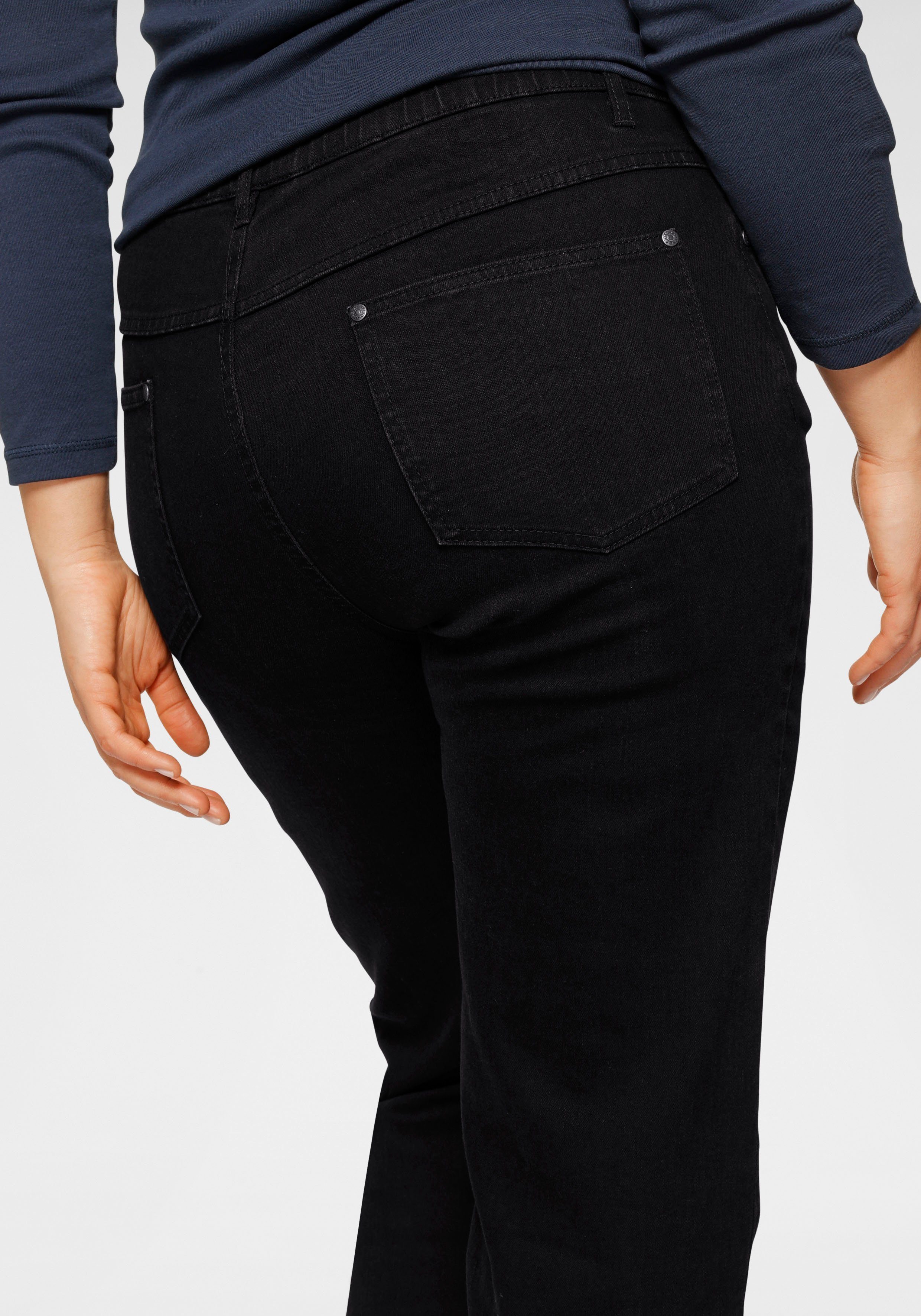 Dehnbund black Arizona bequemen Curve-Collection mit Straight-Jeans