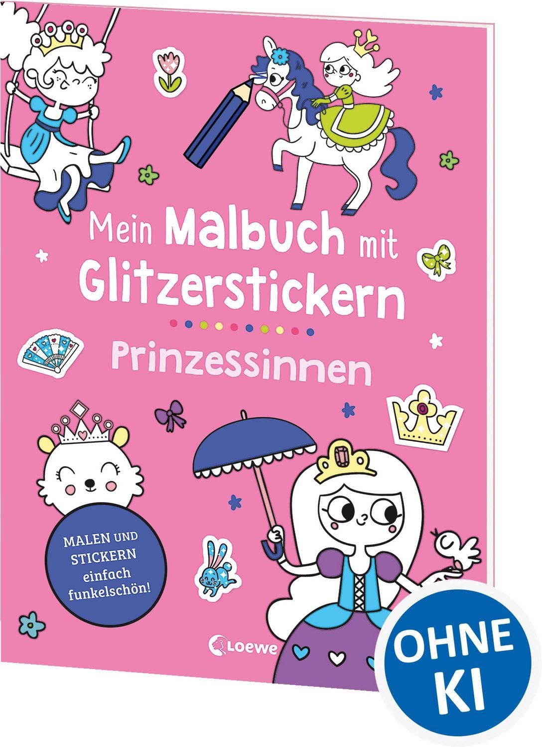 Mein Malbuch mit Glitzerstickern - Prinzessinnen / diverse