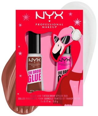 NYX Kosmetik-Set NYX Professional Makeup Brow Glue Stick Duo, Textur Gel, Finish deckend