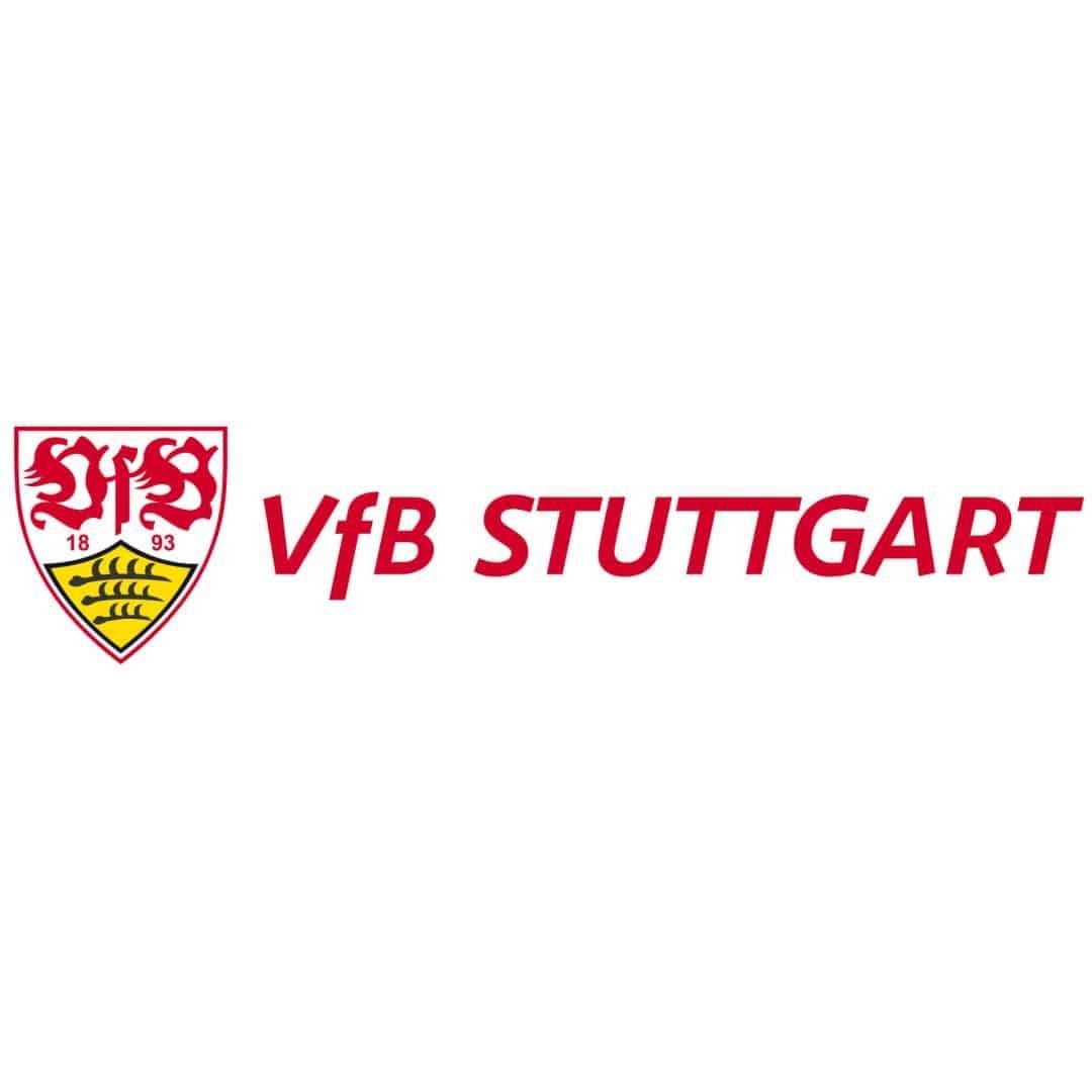 VfB Stuttgart Wandtattoo Fußball VfB Stuttgart Schriftzug Logo Rot Gelb Fuß günstig online kaufen