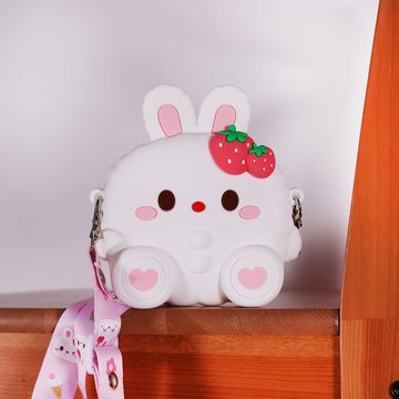 OGI MOGI TOYS Kindergartentasche Ogi Mogi Toys Silikon Weiße Hasen Umhängetasche (1-tlg)