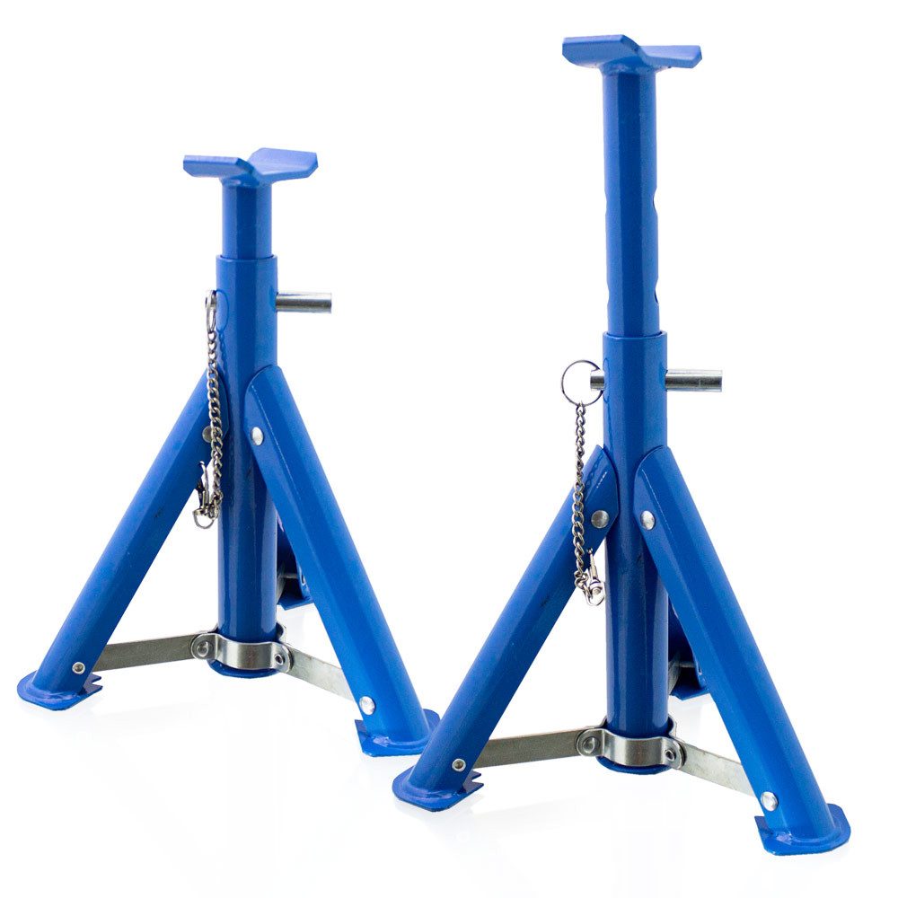 Bituxx Unterstellbock 3000 kg Blau, 3000 kg max. Belastbarkeit, (Spar-Set, 2-St., MS-17350), Traglast 3T, klappbar