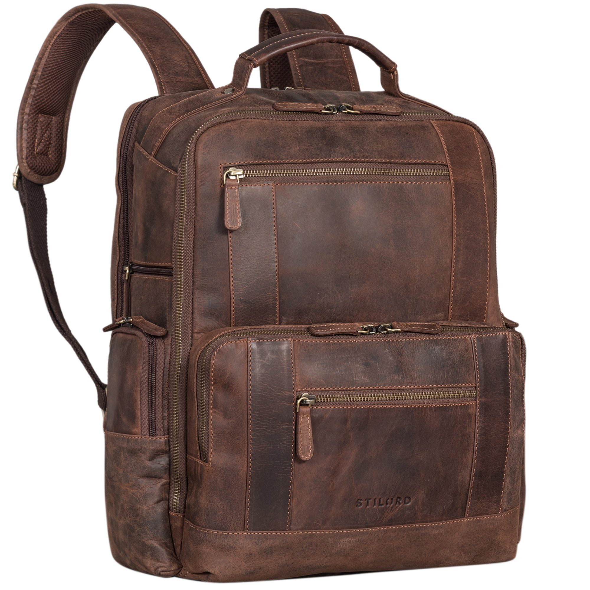 Notebookrucksack "Eike" Modischer Laptoprucksack 15,6 Zoll Leder