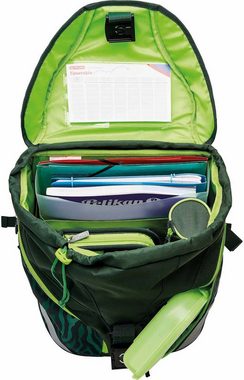 Herlitz Schulrucksack SoftLight Plus, Jungle (Set, 7-tlg), mit 2 abnehmbaren Applikationen