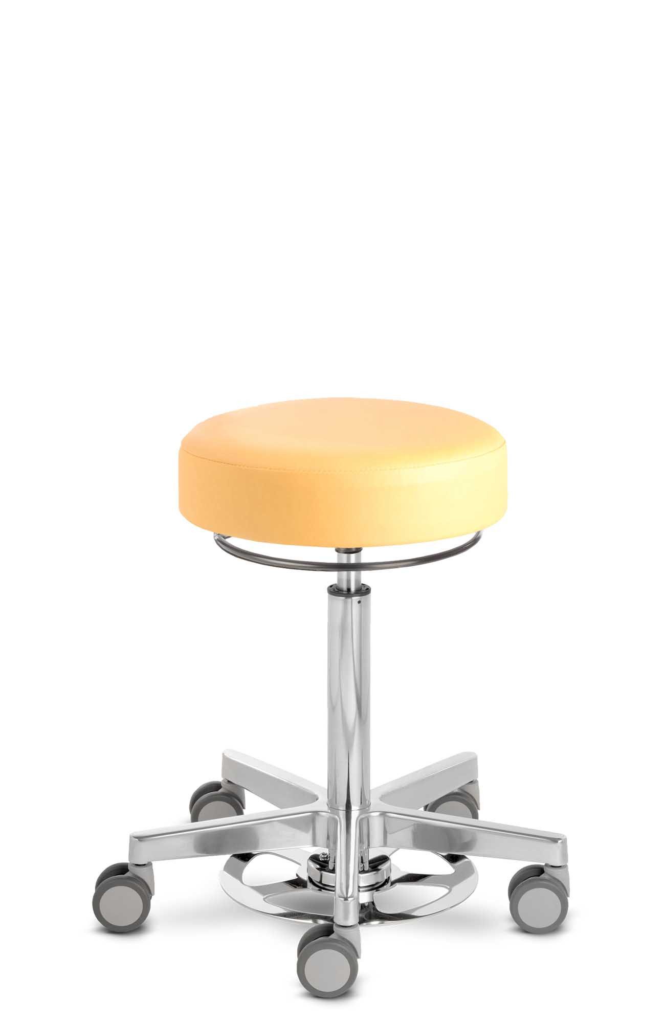 Prova Nova Arbeitshocker Rollhocker Puffi® Le Mans 4391, Sitzhöhe ca. 53 - 73 cm,(Hände frei)