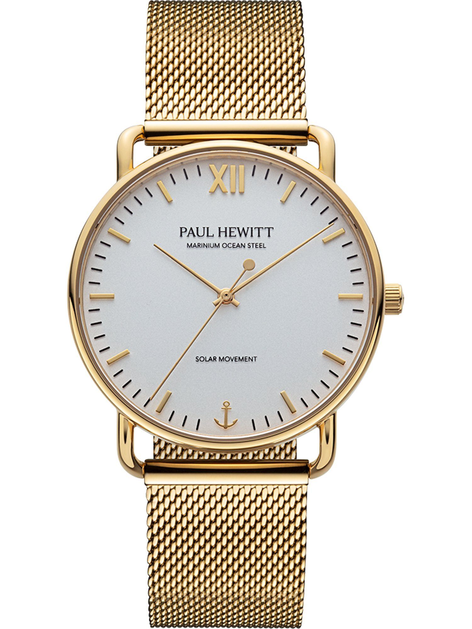 PAUL HEWITT Schmuckset Paul Hewitt Uhren-Sets Analog Solar gold, weiß