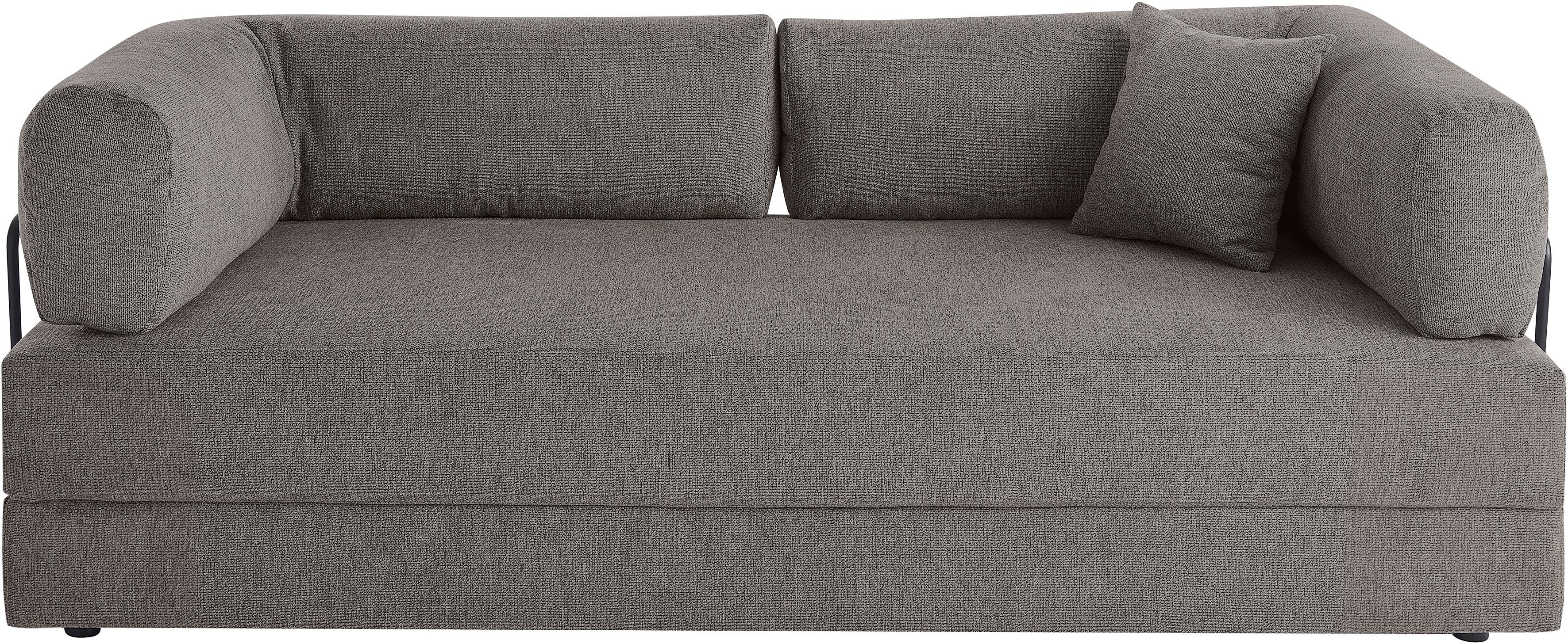 homsy by Ana Johnson Schlafsofa Folda, Dauerschläfer, Breite 206 cm, Liegefläche 181x198 cm, mit Bett-/Schlaffunktion, inkl. 1x Zierkissen, Tonnentaschenfederkern