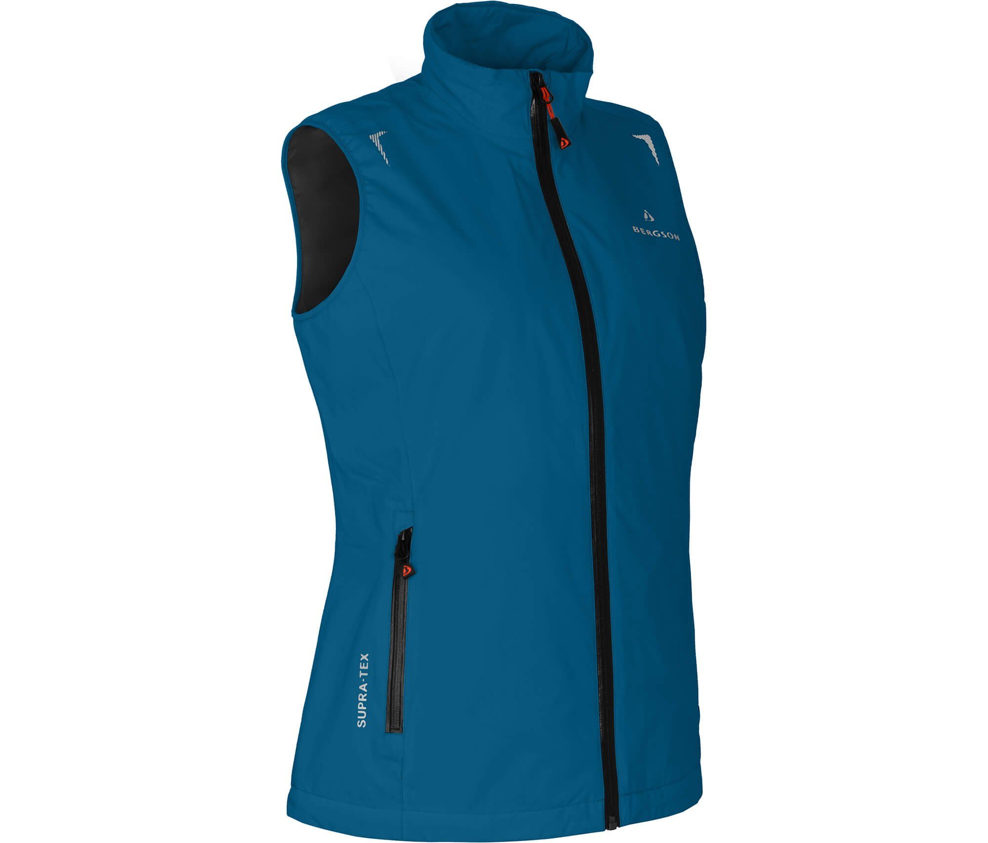 Netzfutter, mm 12000 Damen Weste Saphir Bergson Normalgrößen, THERMO blau HELLI Regenweste, Wassersäule, Outdoorjacke