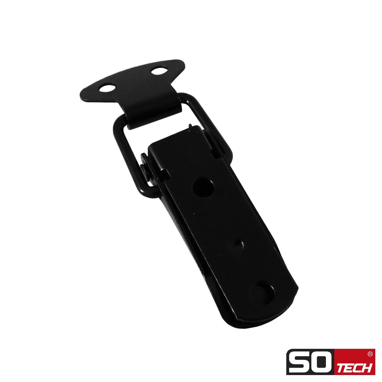 SO-TECH® Kastenriegelschloss Spannverschluss LATCH Kniehebelspanner Stahl Verbinder, (4-tlg), Länge: 78 mm, Breite: 16 / 27 mm, Höhe: 9,3 mm, schwarz