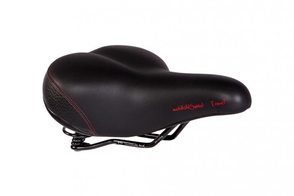 P&P Bequemsattel Fahrradsattel P&P Bequemsattel Travel Feder 580 schwarz, Uni, 280x180mm