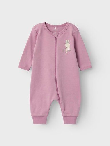 Name It Schlafanzug NBFNIGHTSUIT RABBIT HAZE ORCHID ZIP NOOS