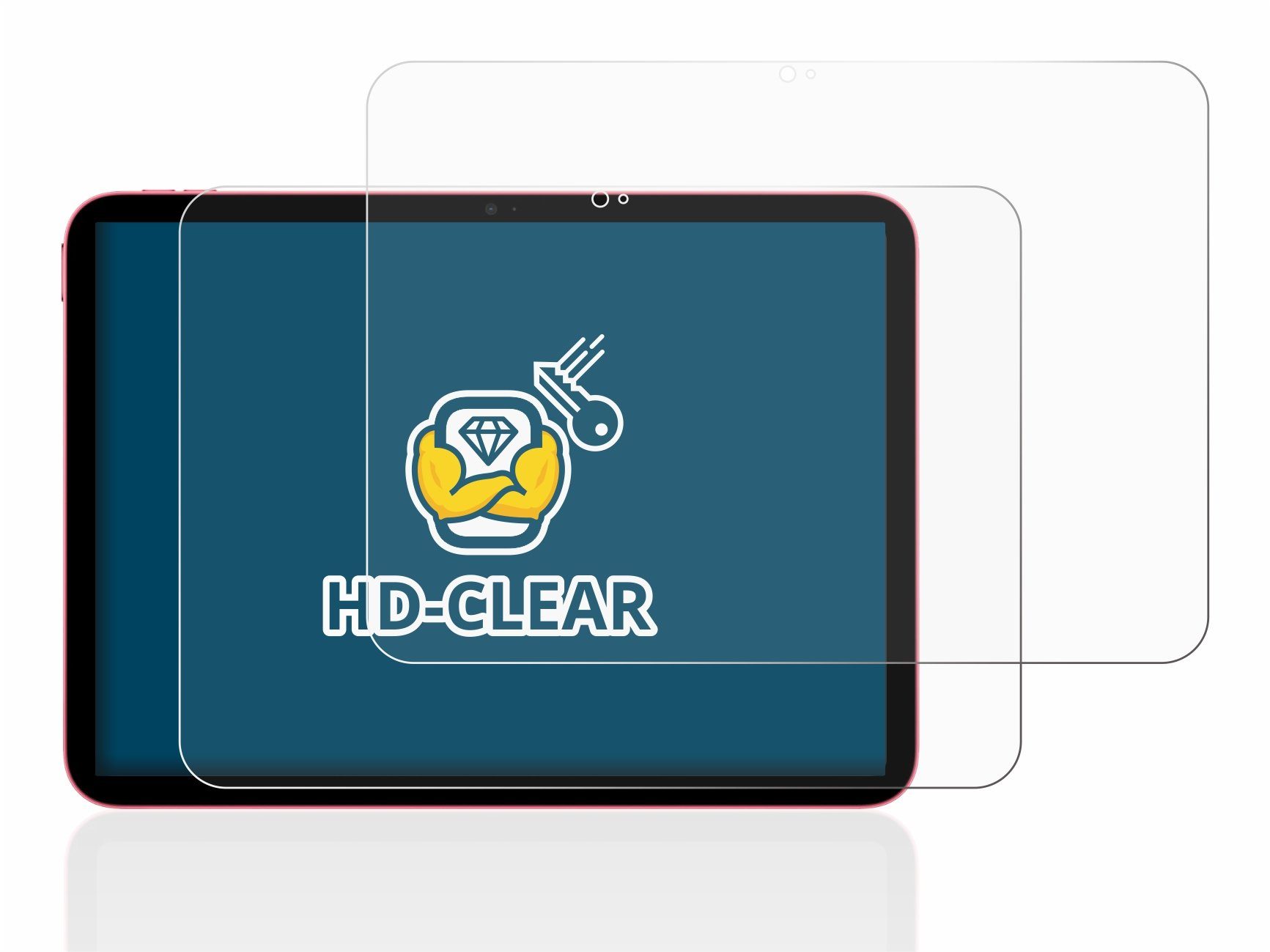 BROTECT Displayschutzfolie Schutzfolie für Apple iPad 10.9" WiFi 2022 (10. Gen), 2 Stück, Displayschutz Schutz Folie Klar Transparent