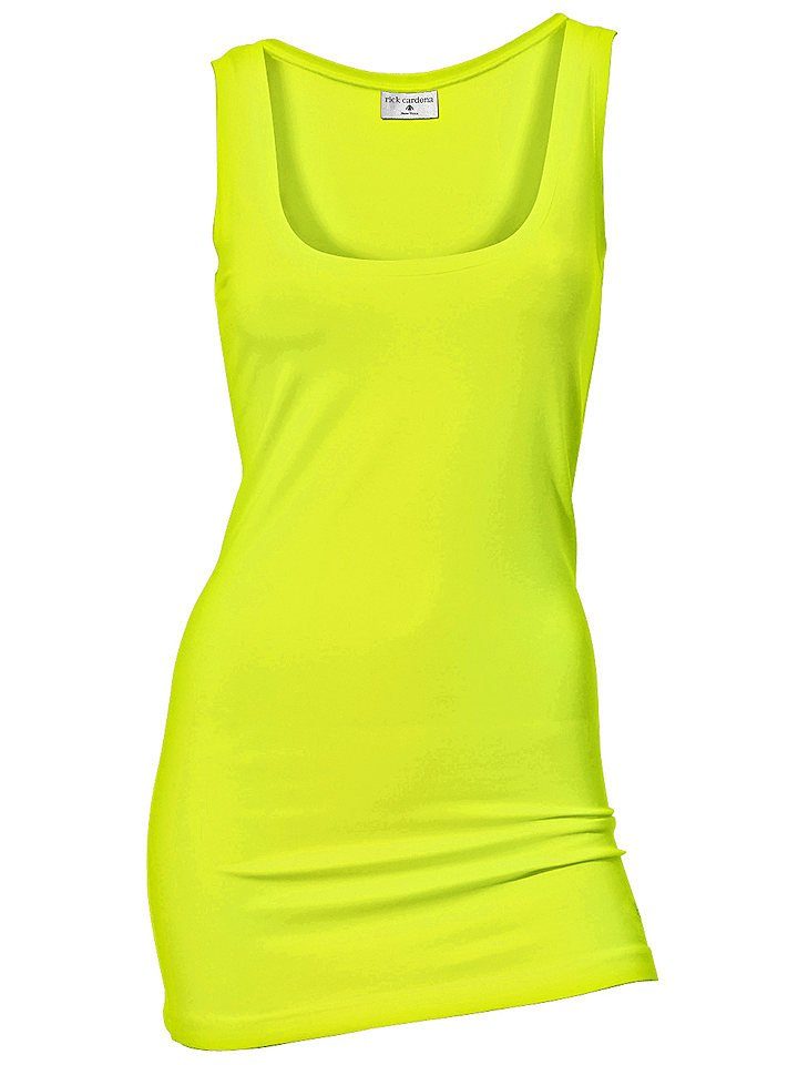 Shirttop Damen Shirttop Top Shirt Unterziehtop ärmellos gelb 085367