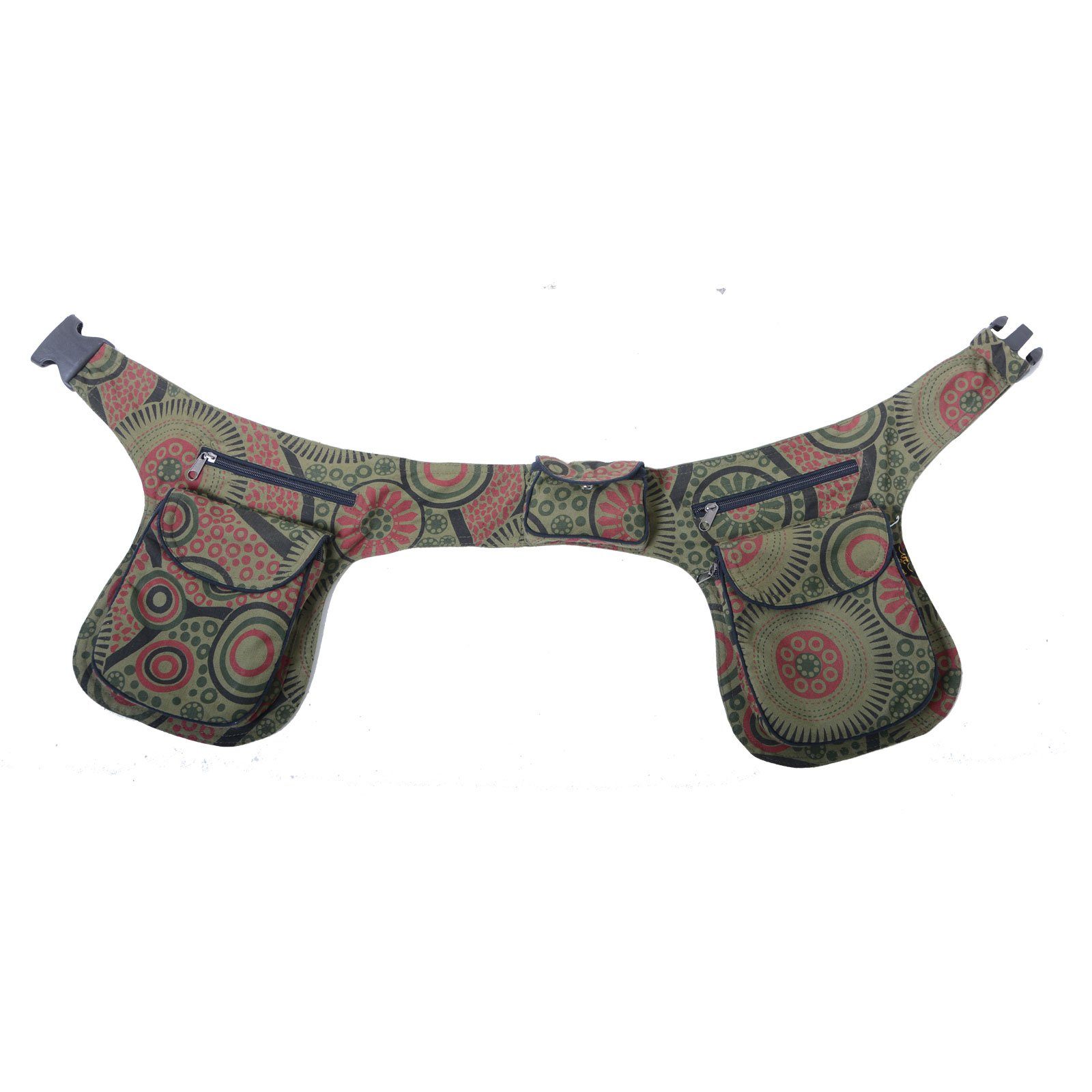 KUNST UND MAGIE Bauchtasche Doppel Bauchtasche Sidebag Gürteltasche Festival Hippie Hüfttasche