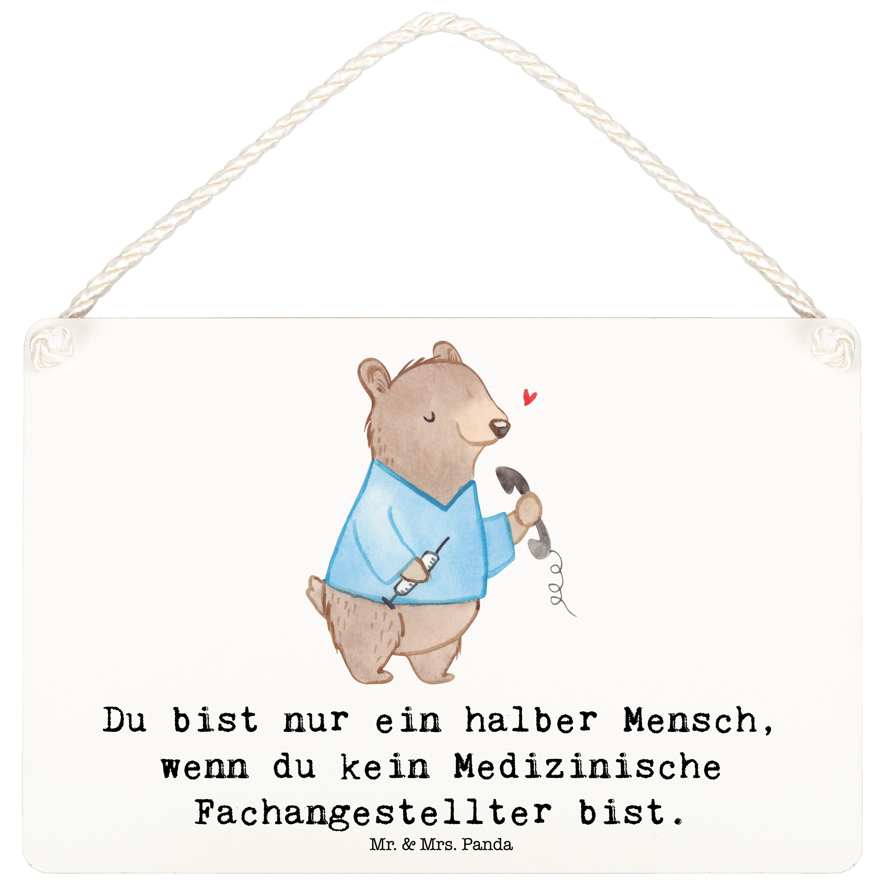 Mr. & Mrs. Panda Hinweisschild DIN A6 Medizinische Fachangestellter