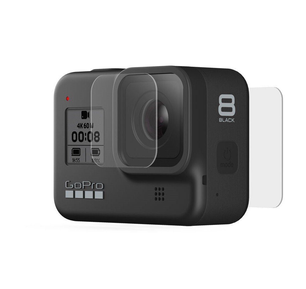 GoPro Kamerazubehör-Set Temp. Glass Lens + Screen Prot. (H8 BLK)