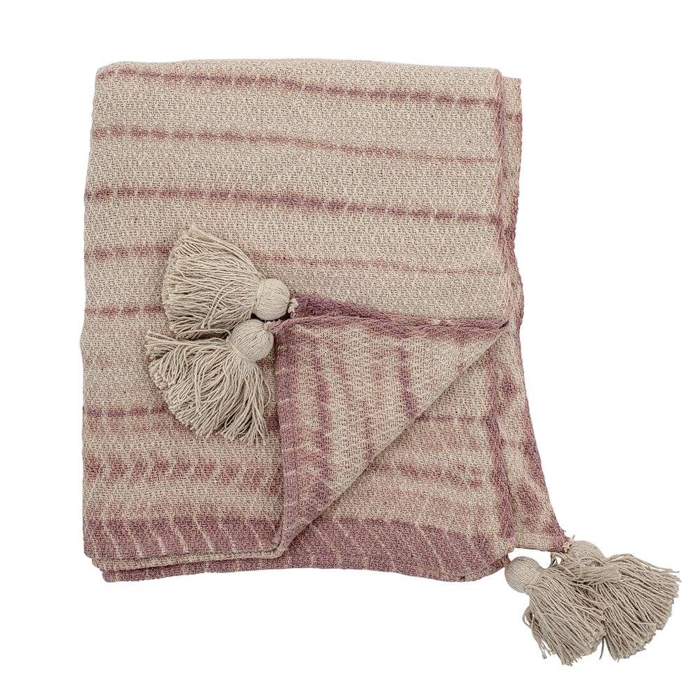 Recycled Throw, Bloomingville Tagesdecke Cotton, Rose,