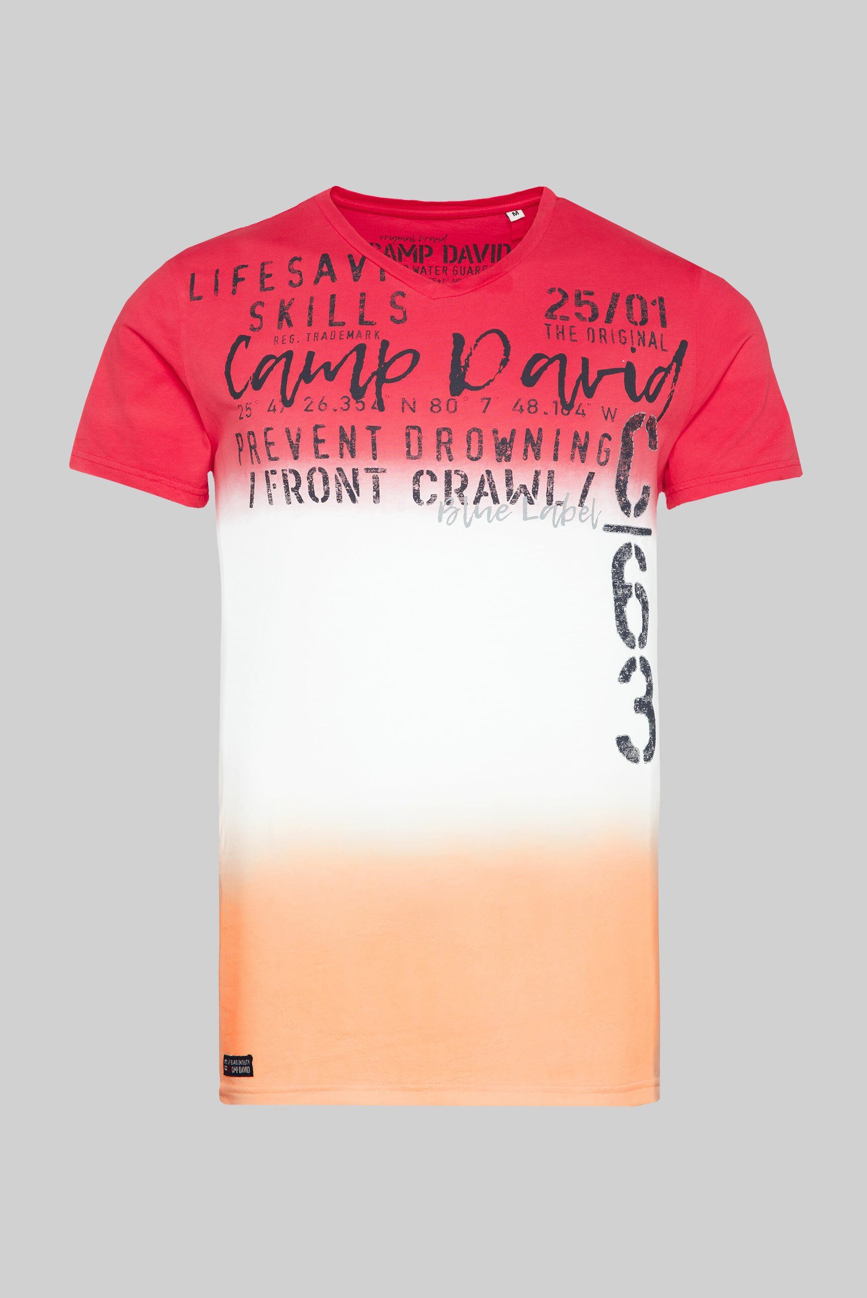 CAMP DAVID T-Shirt mit V-Ausschnitt online kaufen | OTTO
