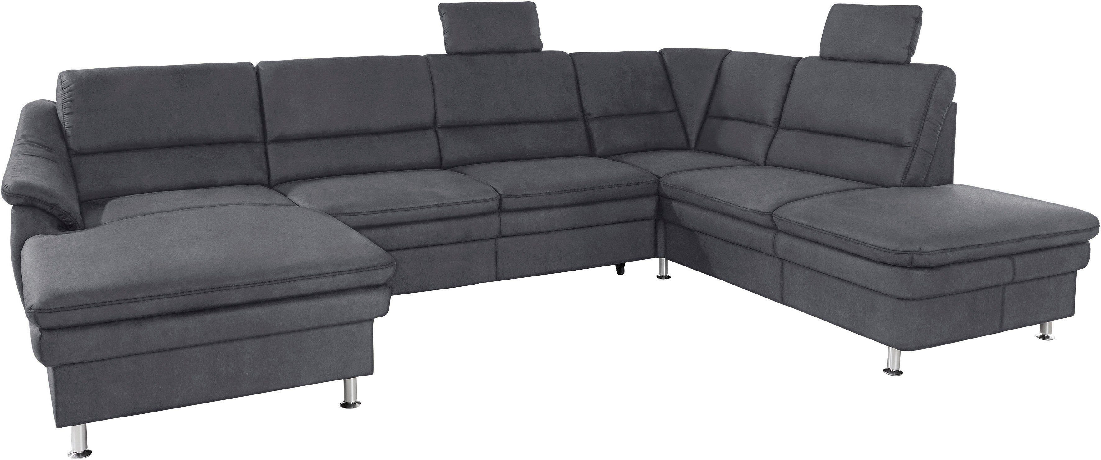 sit&more Wohnlandschaft Cardoso U-Form, mit Federkern und Kopfstützen, mit Bettfunktion und Relaxfunktion