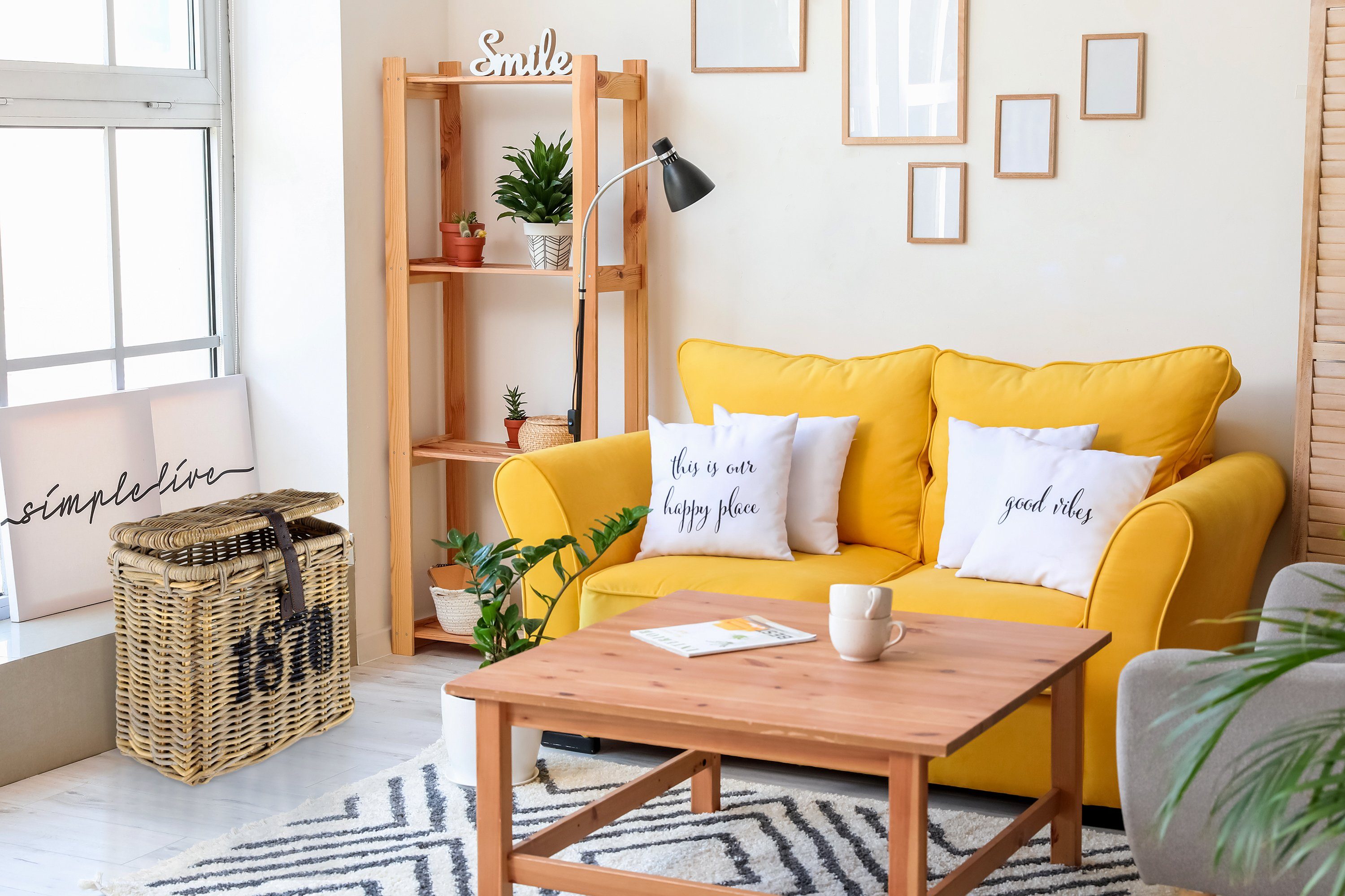 Kobolo Aufbewahrungskorb Universalkorb mit Deckel - Rattan kubu grey 1870 günstig online kaufen