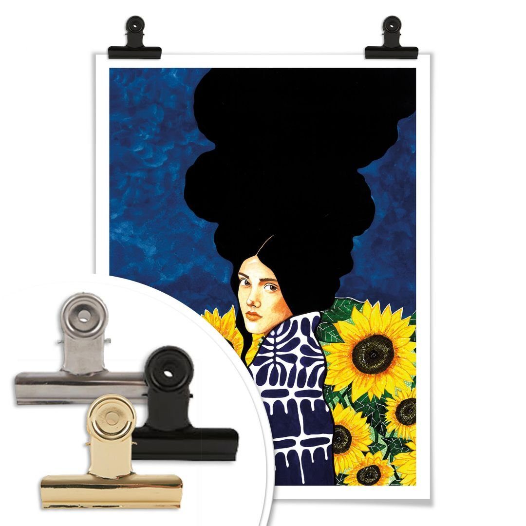 K&L Wall Art Poster Poster Hülya kraftvolles Portrait Sommer Der Verstand, Wohnzimmer Wandbild modern