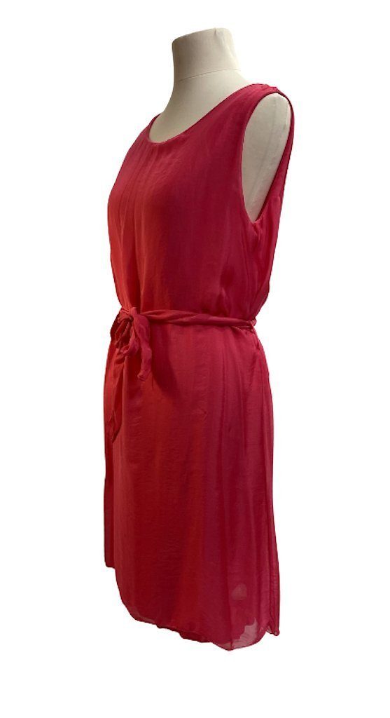 BZNA Sommerkleid Seidenkleid Sommer Kleid Dress Pink elegant Unifarbe