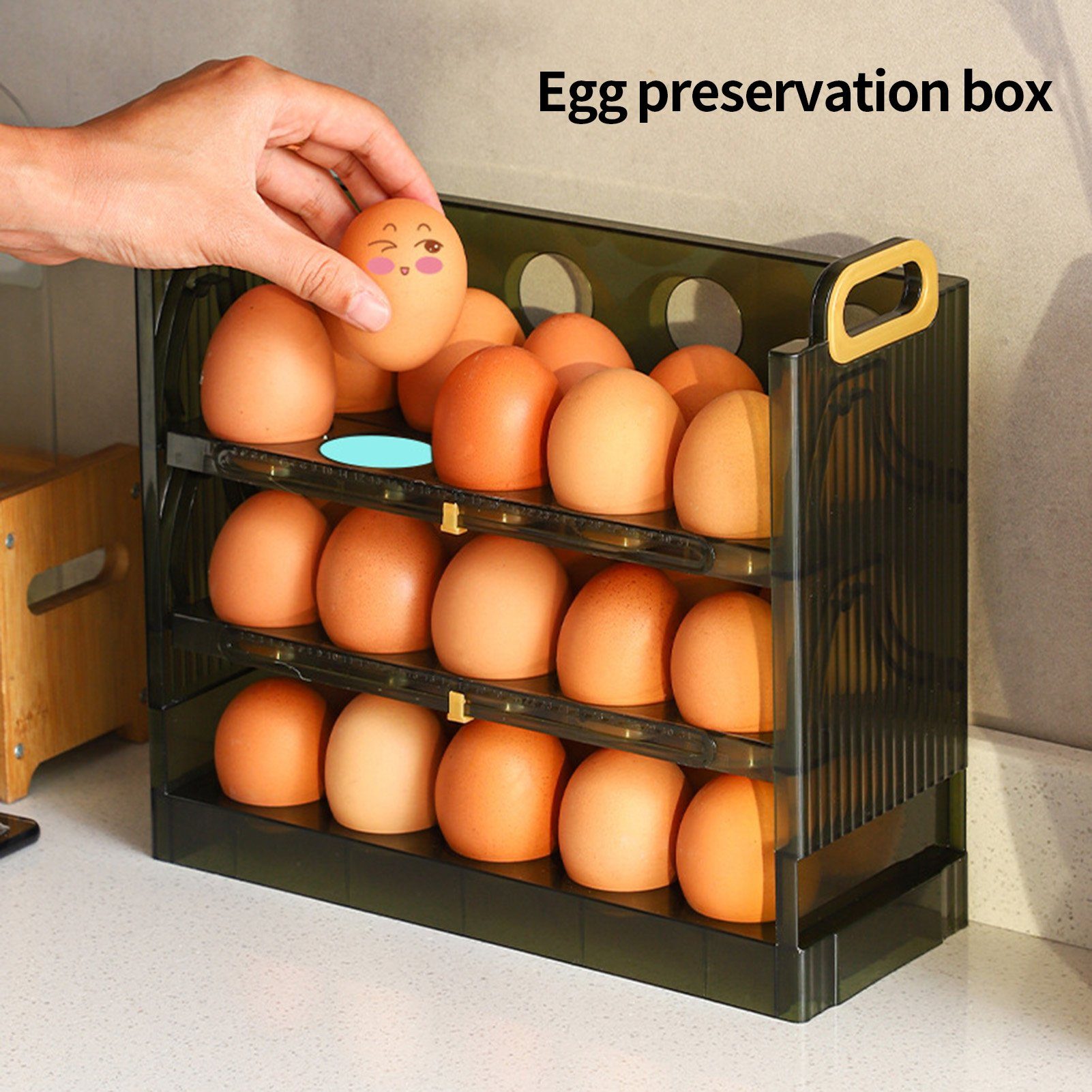 für Eier, Rutaqian Geeignet 30 / Eier Aufbewahrungsbox Eierbecher 20 kleine Dreifache aus 20/30 Eierbehälter, für Schicht Kunststoff