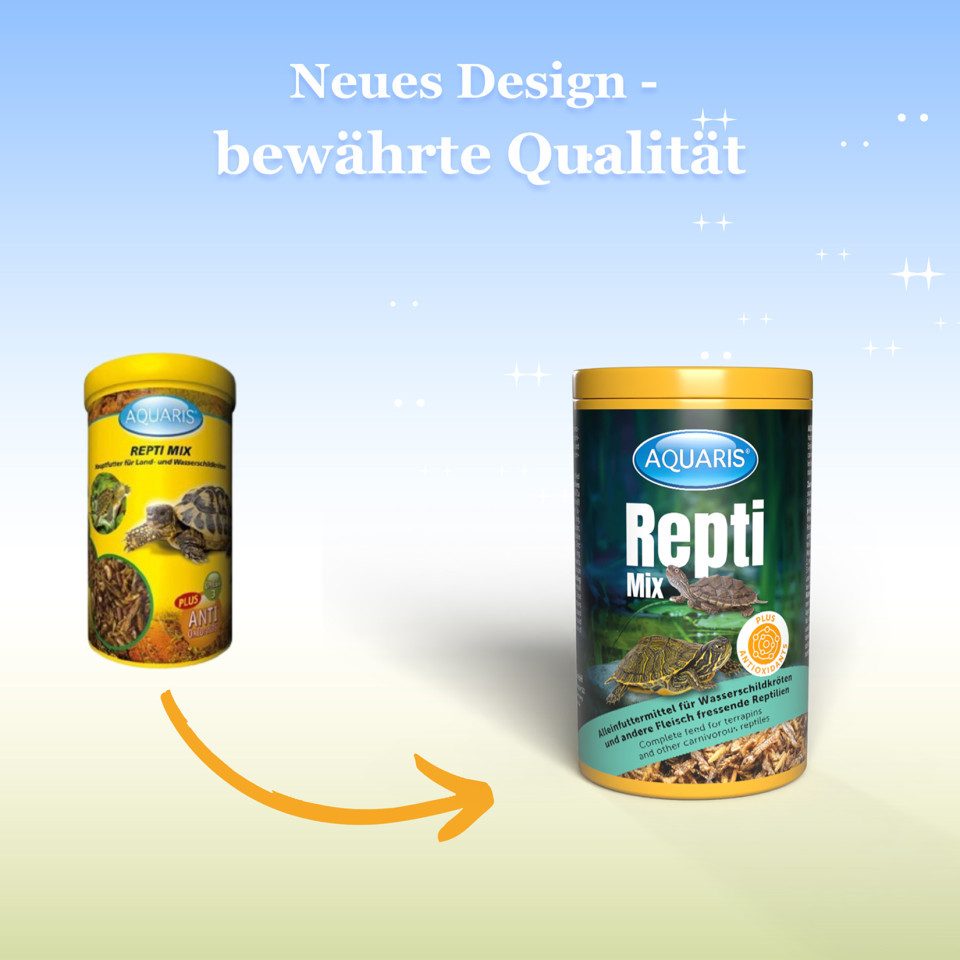 Bellfor AQUARIS Repti Mix - Schildkrötenfutter - 220g / 1 L, für: Reptilien