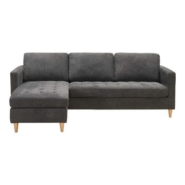 ebuy24 Sofa Firenze Chaiselongsofa dunkelgrau.