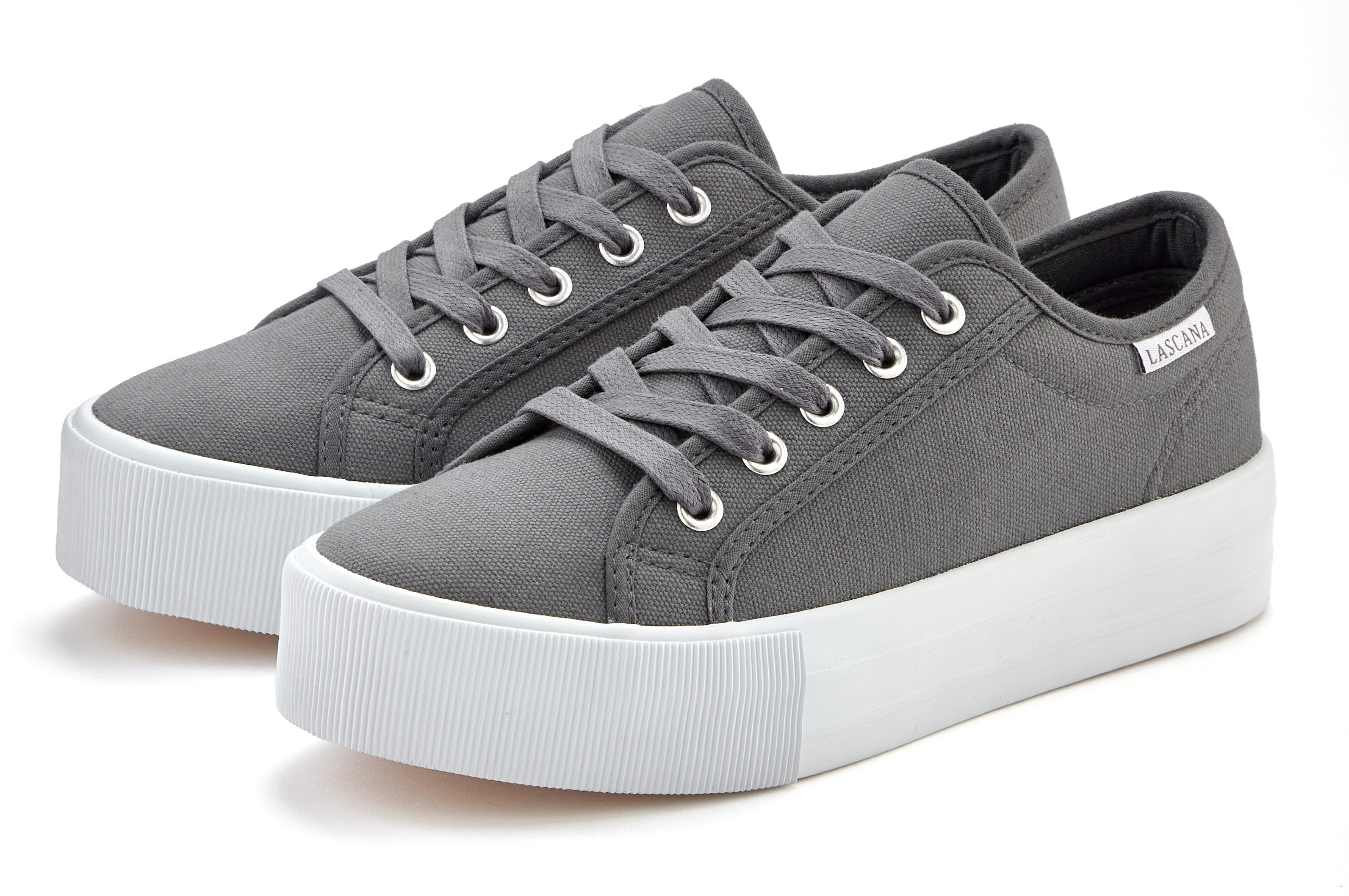 LASCANA Sneaker Schnürhalbschuh, Freizeitschuh aus Textil günstig online kaufen