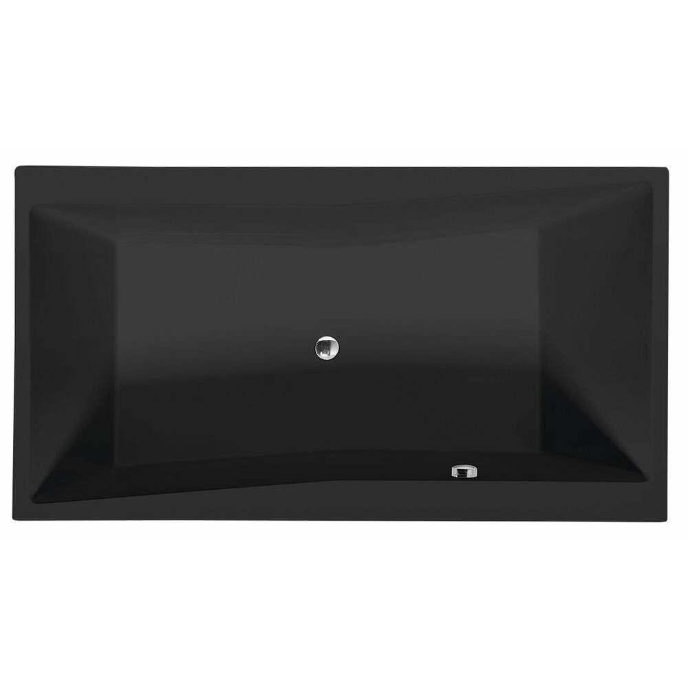 Polysan s.r.o. Badewanne QUEST Rechteckwanne mit Füßen 190x100x49cm, schwarz matt, (1-tlg)