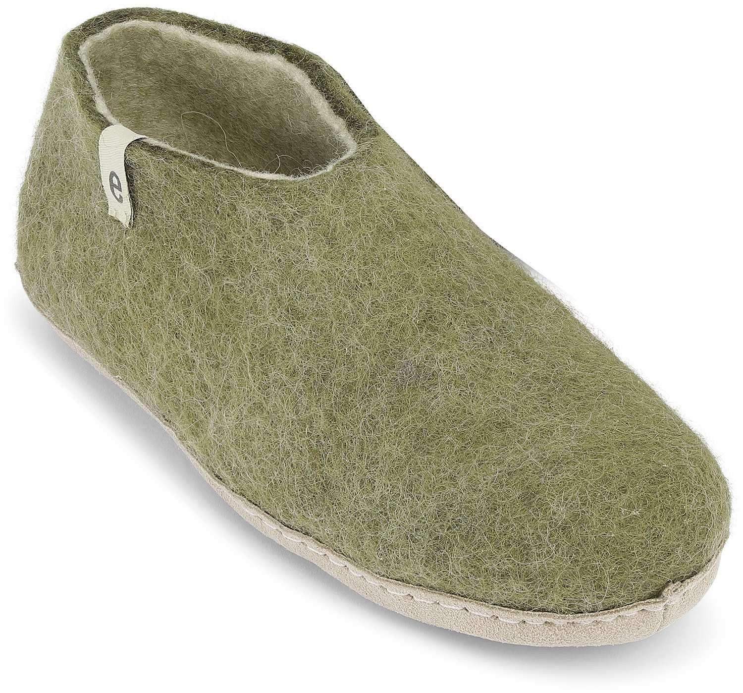 Unisex Filzschuh mit Ledersohle Hausschuh