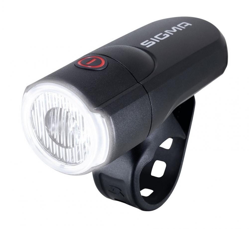SIGMA Fahrradbeleuchtung Sigma Batterie-Scheinwerfer Aura 30 K~ Sigma LED schwarz 30 Lux Licht