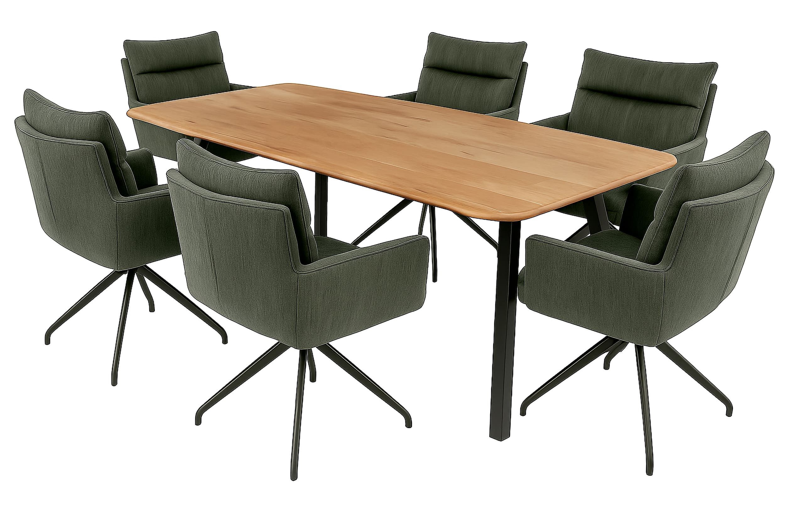 LC Home Essgruppe LC Home Houston 5tlg Esstisch, (7-tlg)