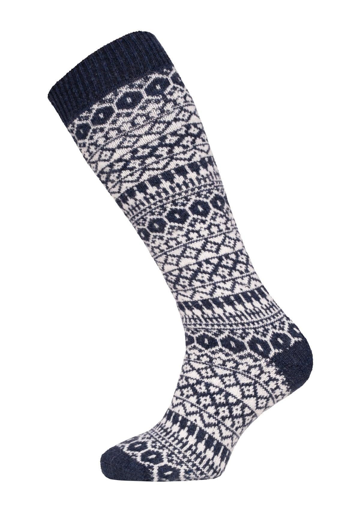 HomeOfSocks Гольфы Kniestrumpf 70% Lammwolle Skandinavisches Design Feine und strapazierfähige Lambswool Гольфы