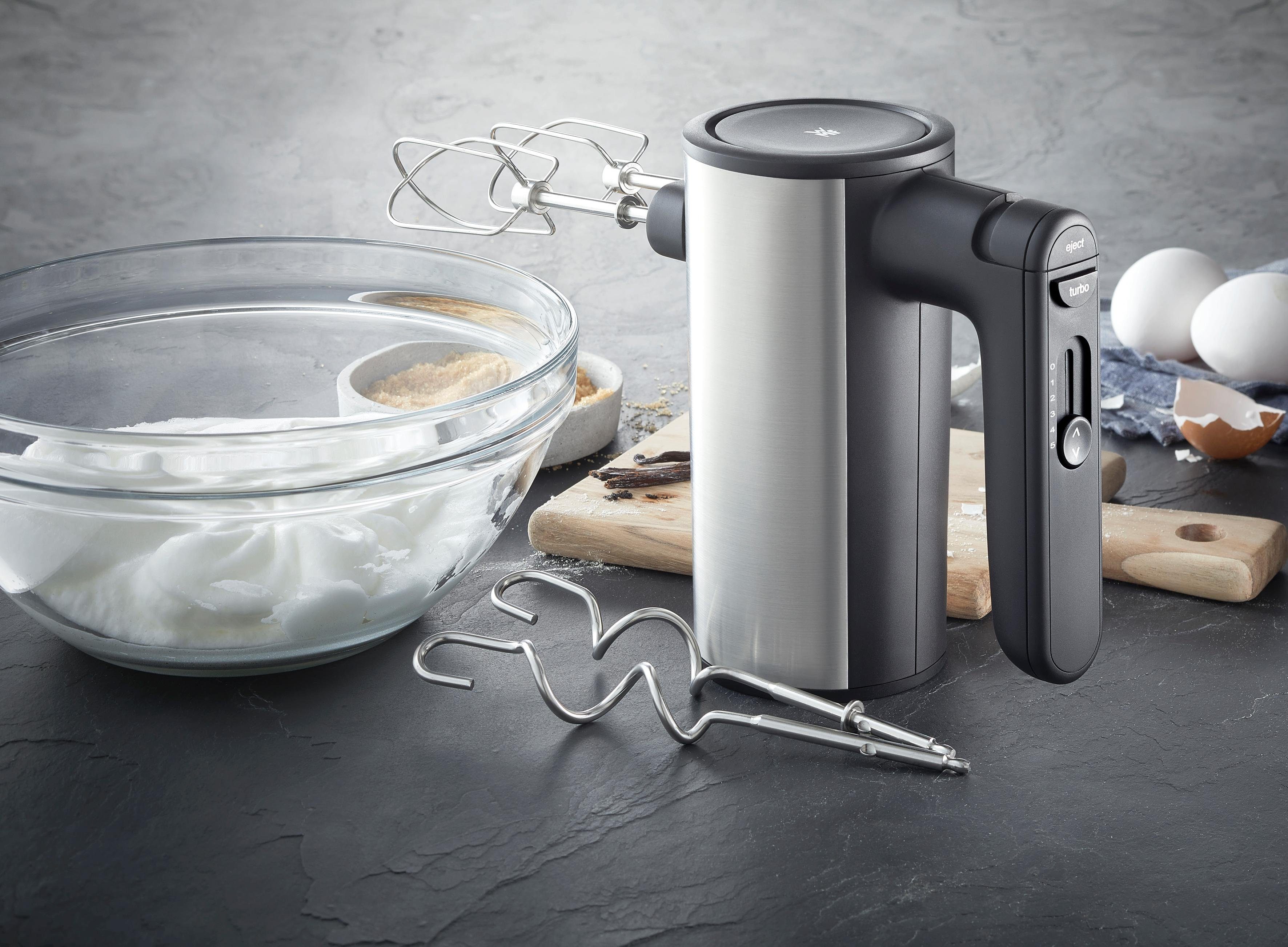 WMF Handmixer KULT X Edition, 400 W, Turbo-Funktion, 5 Geschwindigkeitsstufen, inkl. Rührbesen + Knethaken