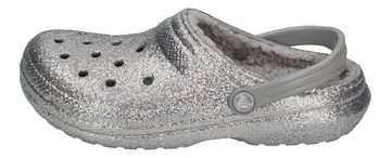 Crocs Classic Glitter Lined Clog 207462-00N Hausschuh Silver