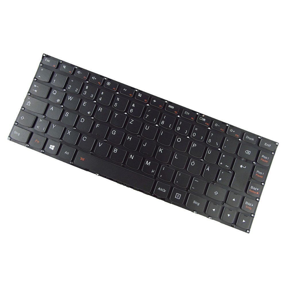 Trade-Shop Ersatz passend für Lenovo Ideapad Yoga 2 13 20344, 3 14 500 Tastatur (Tasten: Deutsch, QWERTZ / Farbe: Schwarz / mit Hintergrundbeleuchtung)