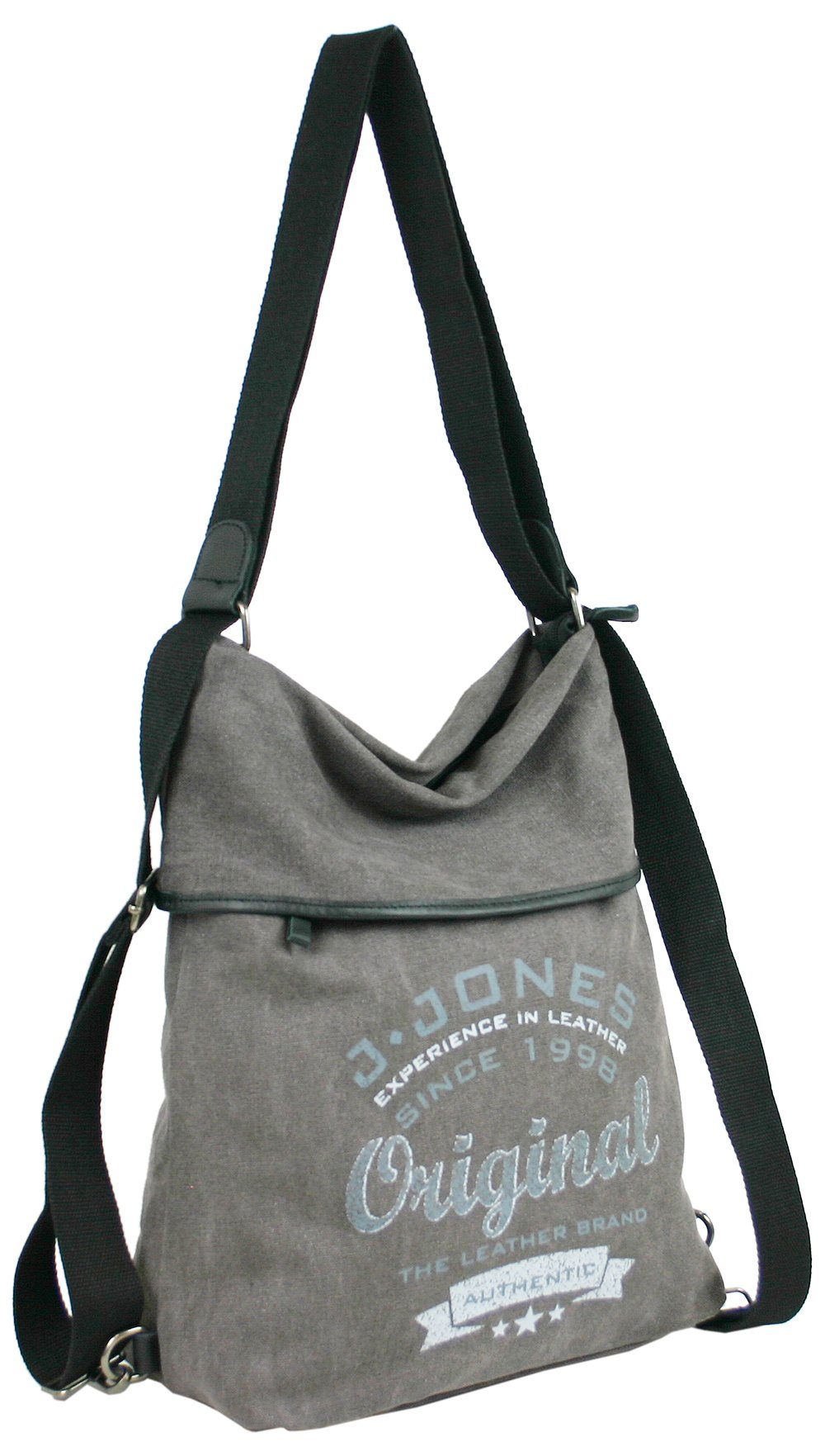 J JONES JENNIFER JONES Umhängetasche Große Canvas Rucksacktasche - Casual Rucksack und Schultertasche 2in1 – Bild 2 von 5