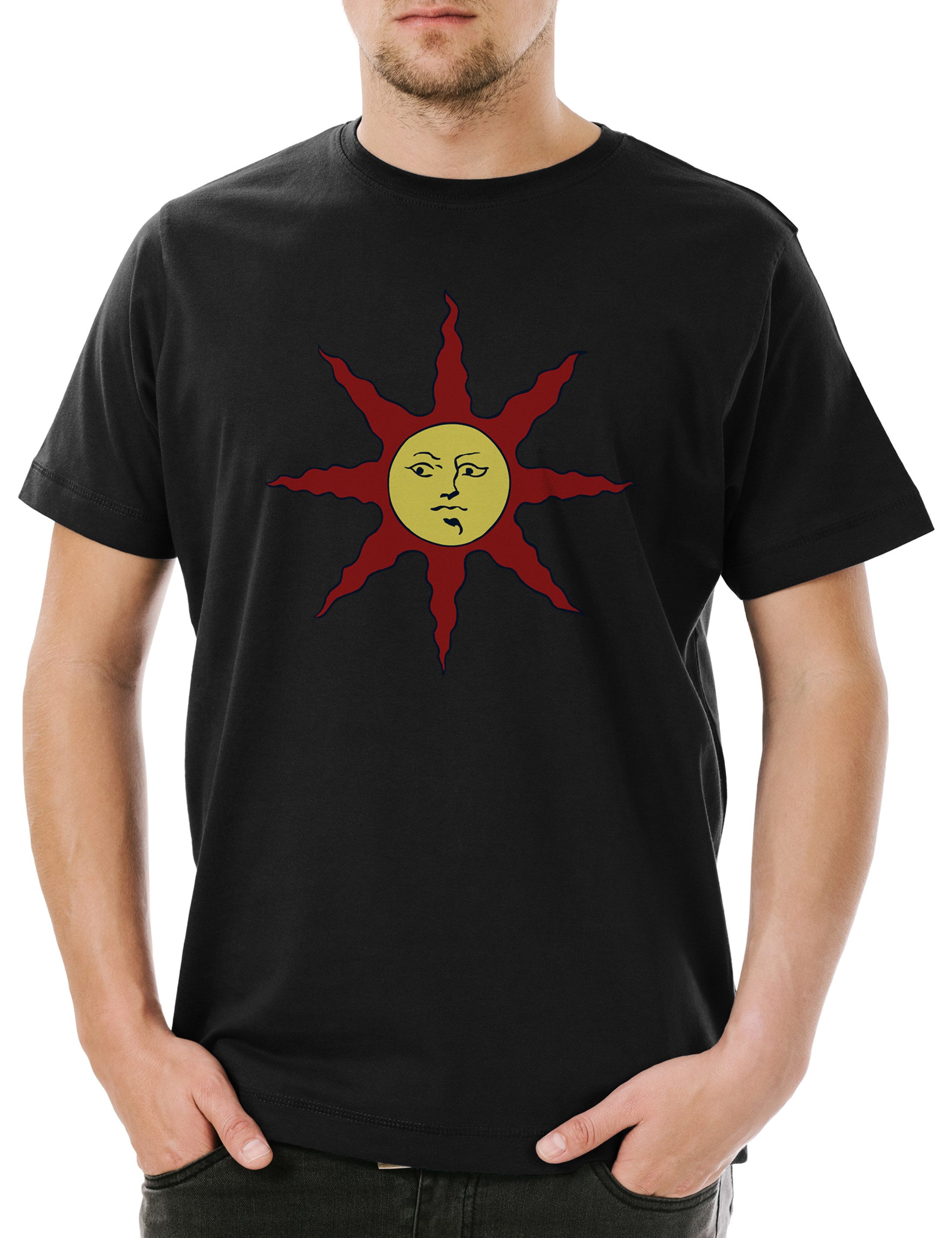 Urban Backwoods Print-Shirt Dark Soul Sun Herren T-Shirt Firelink Shrine Da günstig online kaufen