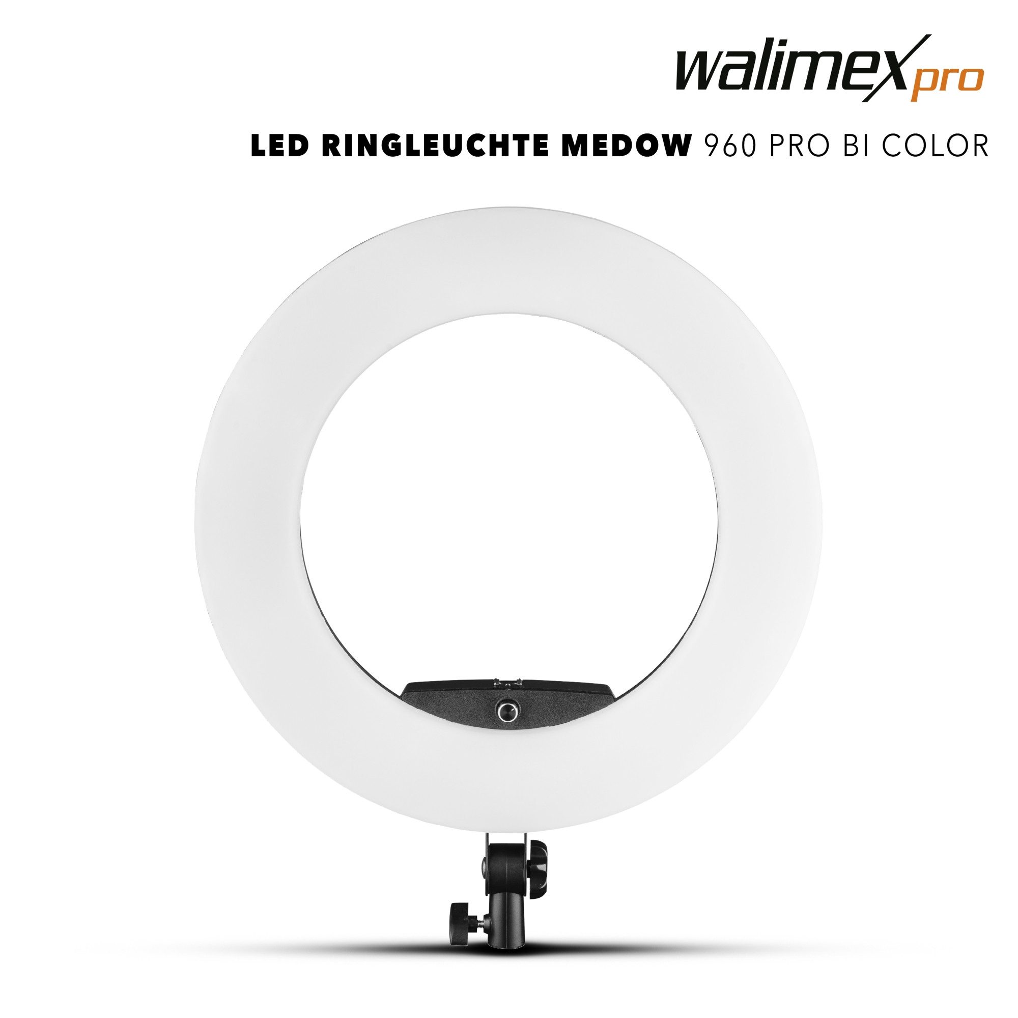 Walimex Pro LED Studiobeleuchtung LED Ringleuchte 960 Medow Pro Bi Color