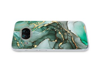 MuchoWow Handyhülle Gold - Marmor - Grün - Luxus - Marmoroptik - Grau, Phone Case, Handyhülle Xiaomi Mi 10T Lite, Silikon, Schutzhülle