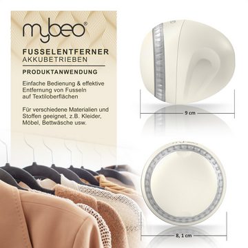 MyBeo Fusselrasierer elektrischer Fusselentferner mit Akku, inkl. USB Ladekabel, wiederaufladbar, mit Sicherheitsschalter, für Kleidung Polster Wolle