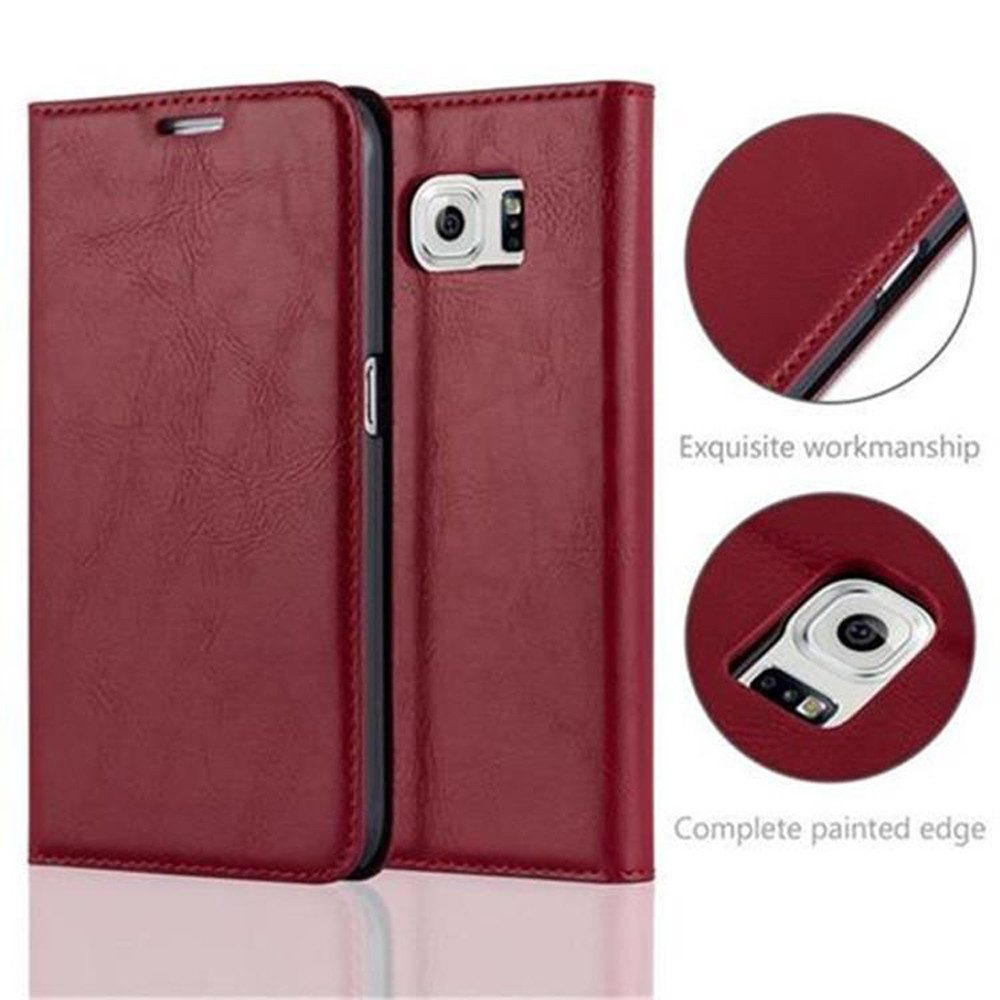 Cadorabo Handyhülle für Samsung Galaxy S6 Hülle Samsung Galaxy S6, Hülle Schutzhülle mit Standfunktion, Magnetverschluss und Kartenfach