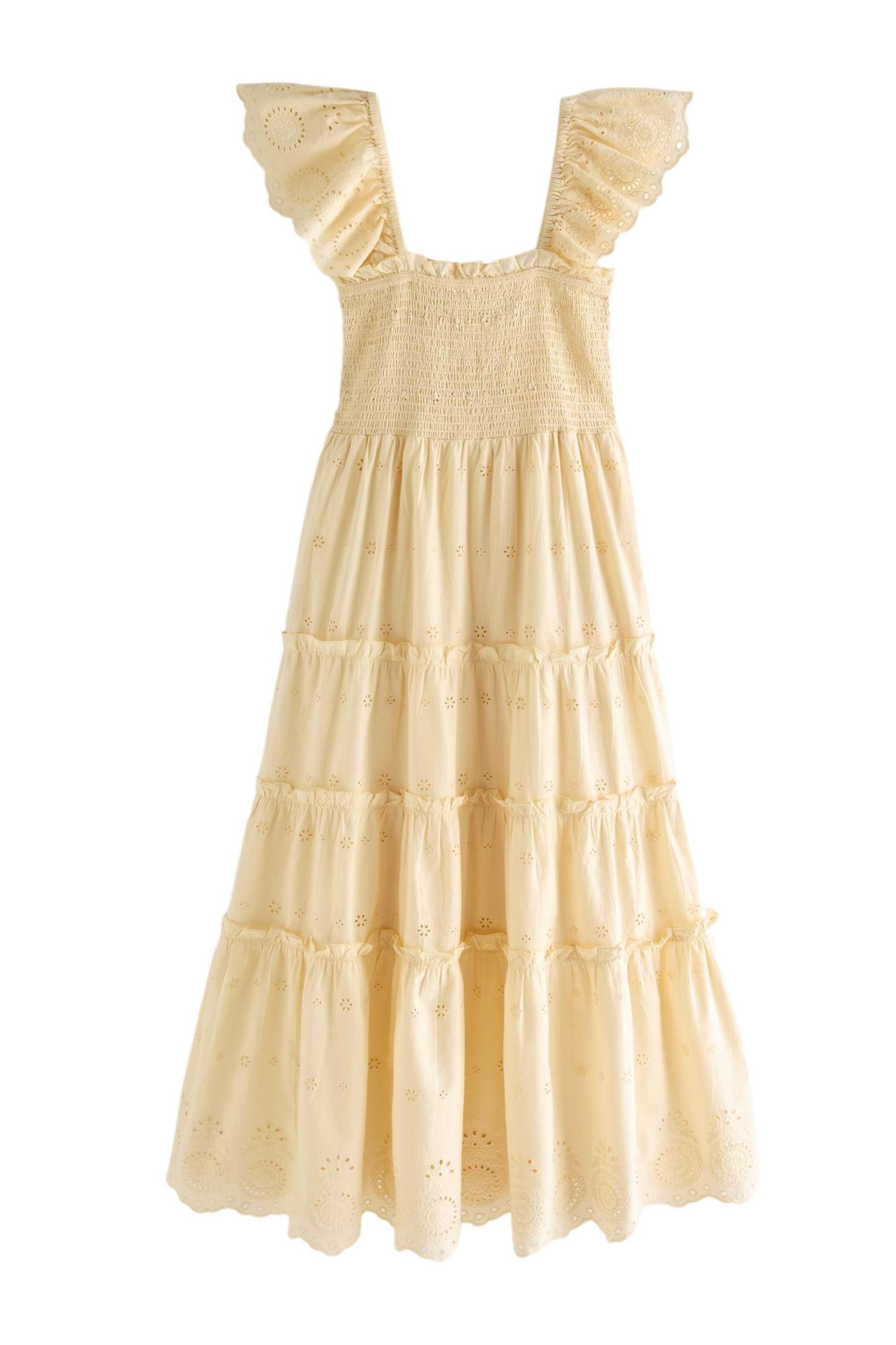 Next Sommerkleid Gerafftes Sommerkleid mit Stickereien günstig online kaufen