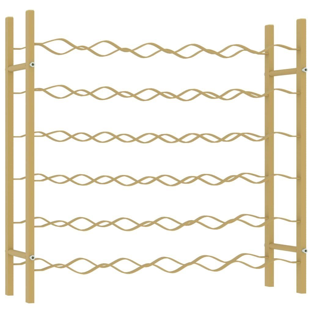 furnicato Weinregal für 36 Flaschen Golden Metall, 1-tlg.