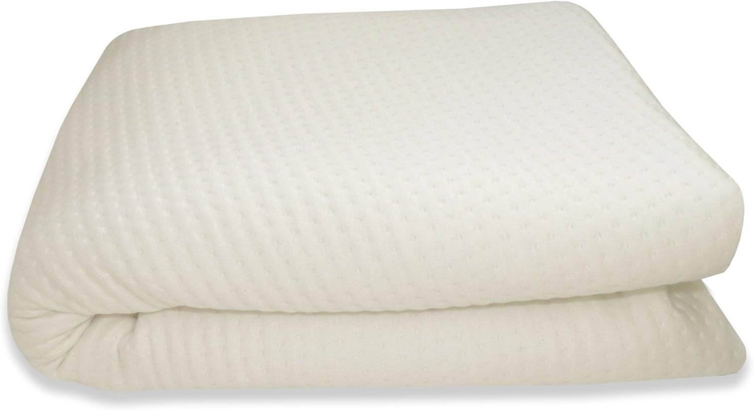 Visco-Matratze Matratzenbezug 90x200 – 10 cm – Weiß – Reißverschluss – Waschbar