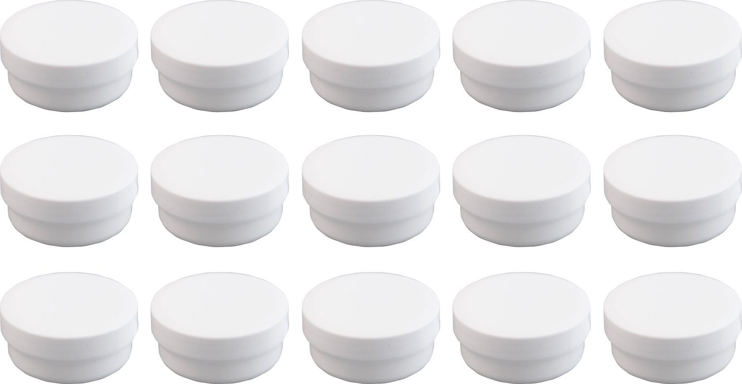 Doserie Kuhn Dose für Salben, Cremes oder Kleinigkeiten (Füllvolumen 12 ml (flach), Höhe 19 mm, 15 St., Salbendosen mit passenden Deckeln), Cremedose, Salbenkruke