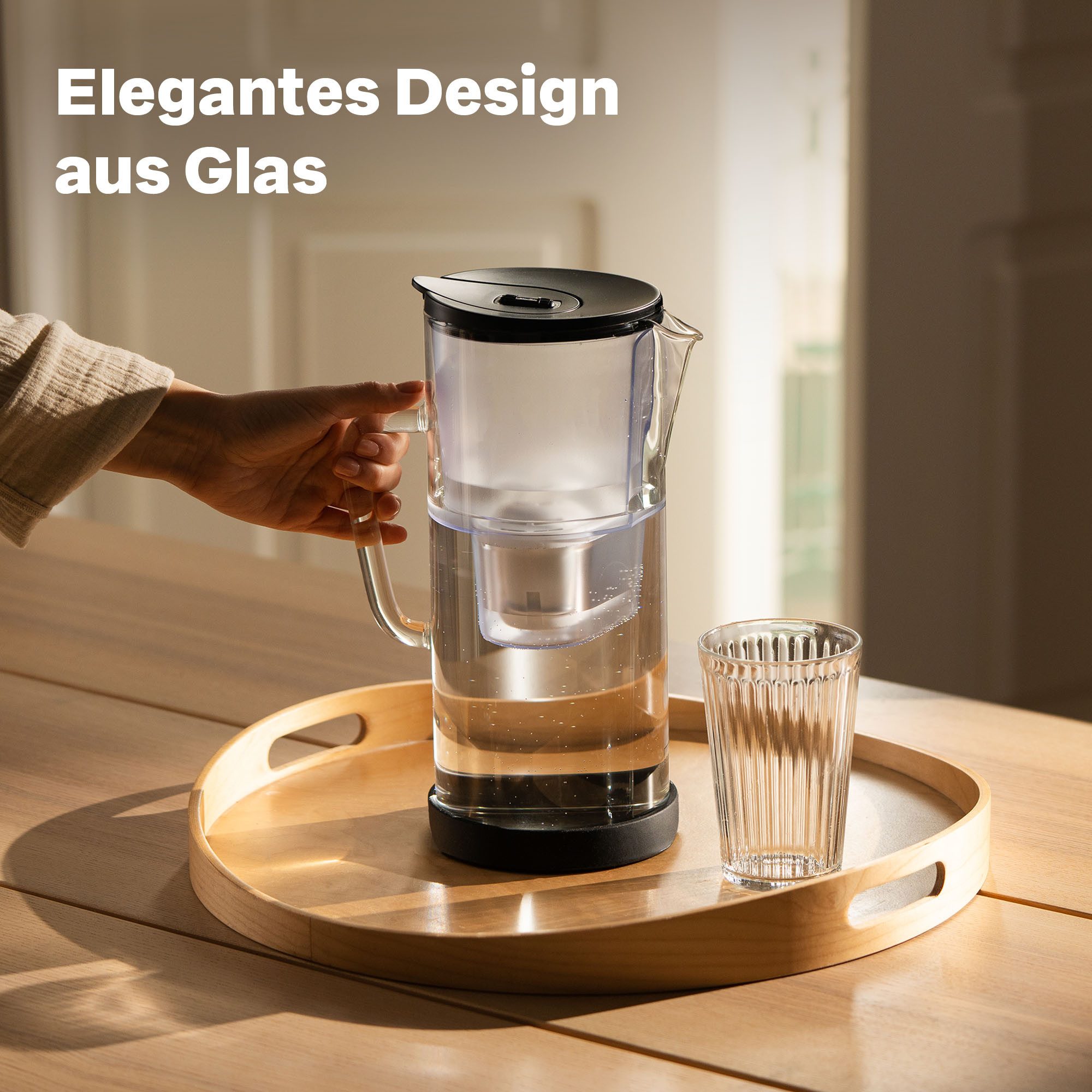 SILBERTHAL Wasserfilter Filterkaraffe Glas
