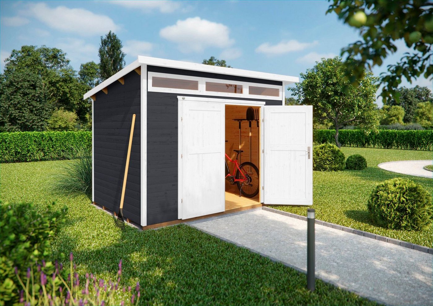 Thumbnail - weka Gartenhaus 264 Gr. 3, 21 mm, anthr., BxT: 330x249 cm